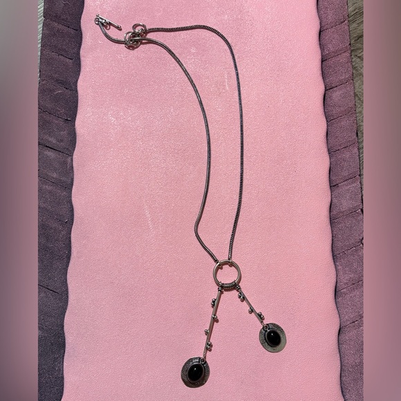 925 Sterling Silver Jewelry - Sterling silver Black Onyx necklace